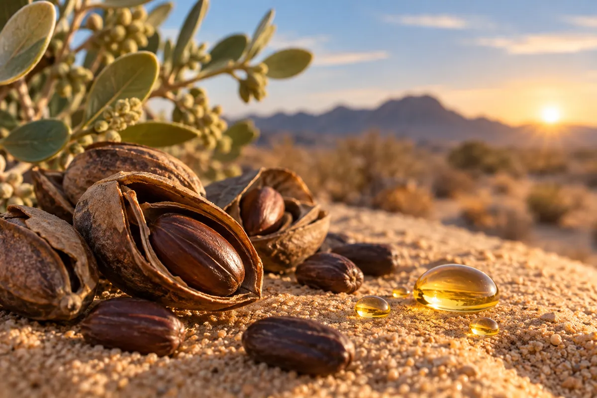 Ilustracija: JOJOBA (SIMMONDISIA CHINENSIS)